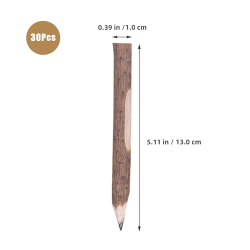 Pencils de grafito 30 piezas 5 pulgadas madera natural miniatura 2