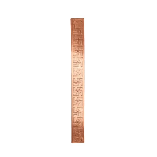 Image of Copper Swastik strip for Door Entrance | Pack of 1 | Length -30 cm Approx | Pure Copper Patti for Vastu Correction | Swastik Strip for Enhancing Energy Flow