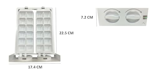 Image of Arvika Sales Genuine Ice Twister Tray Suitable for Whirlpool & Samsung Refrigerator Twist Release Ice Cubes Twister Ice Tray (White)
