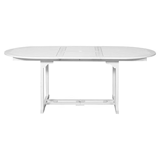 Tidyard Oval Ausziehbarer Garten-Esstisch 150-200cm Wetterfest