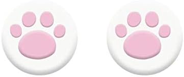 2PCS Thumb Stick Grips Cap Cover Joystick Grip Caps Replacement for PS5 PS4 Xbox one Xbox 360 Wii U NS Pro Cat Paw Cute Pink