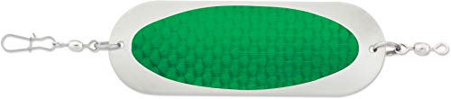 Luhr-Jensen 4/0 Jensen Trout and Kokanee Dodger, Chrome/Green P-Lite (5100-040-0152)