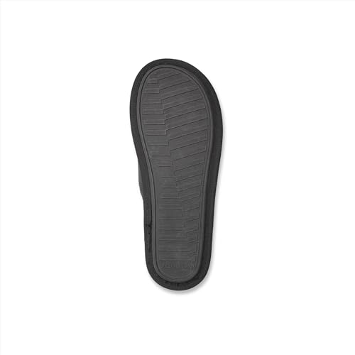 Image of Volcom Men's Recliner Slide Sandals - Comfort Foam Footbed, Water-Friendly Nubuck Strap Slides, Black Grey, L