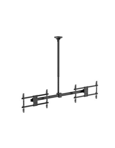 Supporto da soffitto orientabile con doppio braccio per TV 34" - 60" (fino a 80kg) compatibile con tutte le marche (VESA)