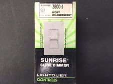 LIGHTOLIER Z-600-I Wall Switch Slide DIMMER 120VAC 600W 60HZ Ivory