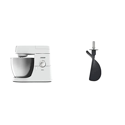 Kenwood Stand Mixer for Baking, Stylish Food Mixer, with K-beater, Dough Hook, Whisk and 6.7 Litre Bowl, 1200 W, KVL4100W, White & AT512 Folding Tool Attachment, X-Large option