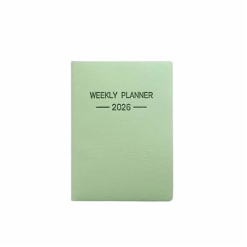 �m�[�g Portable 2026 Diary To-Do List Softcover A7 Task Planner Self-Management Notebook(Green)