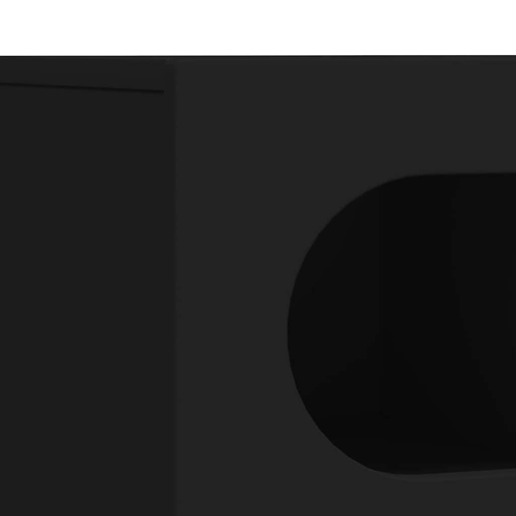 Mueble para TV negro de 100 cm de ancho de madera con dimensiones 100 x 35 x 40 cm y 40 cm de altura para su salón