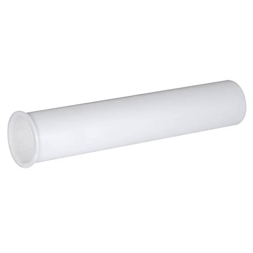 Image of EZ-FLO 1-1 /2 Inch x 8 Inch Flanged Tailpiece, Direct Connection for Tubular Drain Applications, White Polypropylene, 35351