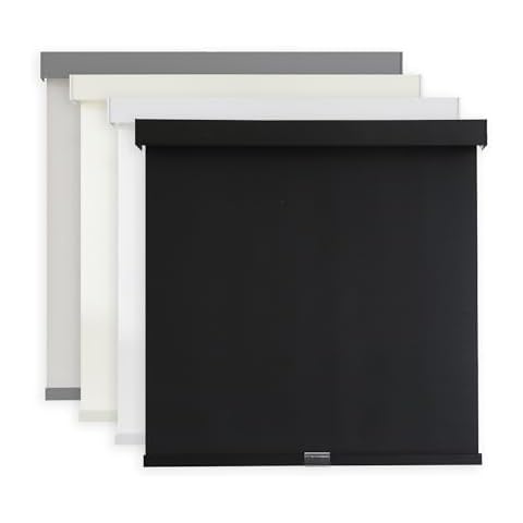 AOSKY Light Filtering Roller Shades Cordless Blinds for Windows, Free-Stop Shades with Valance, 99% Blackout, Thermal Insulated Fabric, UV Protection, Natural Woven Blinds（22" W x 72" H, Black） Cover