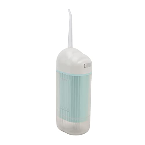 Uadme Irrigador oral eléctrico, 3 modos de pulso de alta frecuencia, IPX7 impermeable, portátil, limpiador dental recargable, azul cielo