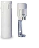 Portalámparas + funda de vela E14 26x85 mm blanca GSC 2203326