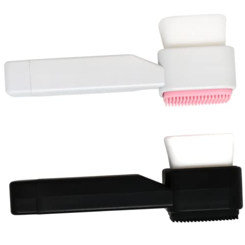 PATKAW 2 Uds Cepillo De Limpieza Facial Cuadrado Exfoliantes Dobles Limpiador Aplicador De Piel Esponjas Faciales Lechada Exfoliante Lavado De Cara De Labios Cepillo Facial