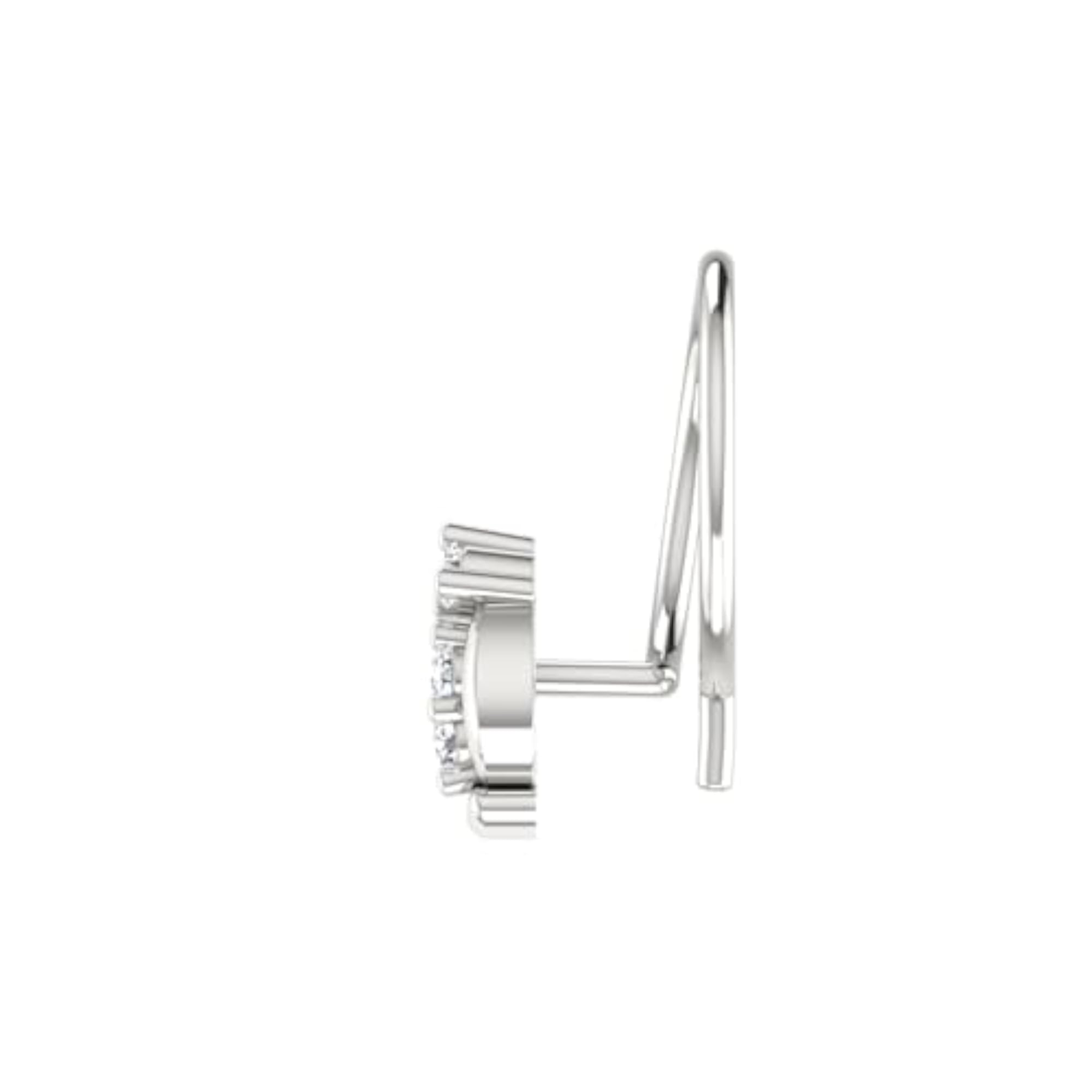 Women's 14Kt White Gold Stud Nosering