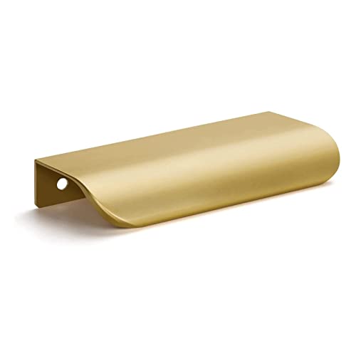Goldenwarm Lot de 10 Poignee de Meuble Cuisine Invisible Poignee Meuble Dorée-LS7027BB128 Poignée Cuisine Or Mat en Alliage d'Aluminium Poignée Meuble...