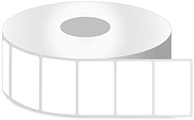 Alexvyan Direct Thermal Transfer Barcode Labels Face Out Permanent Adhesive MRP Sticker - ( 2" x 1.25", Paper White, Core Size 1 Inch, 1 Roll -2000 ASIN)