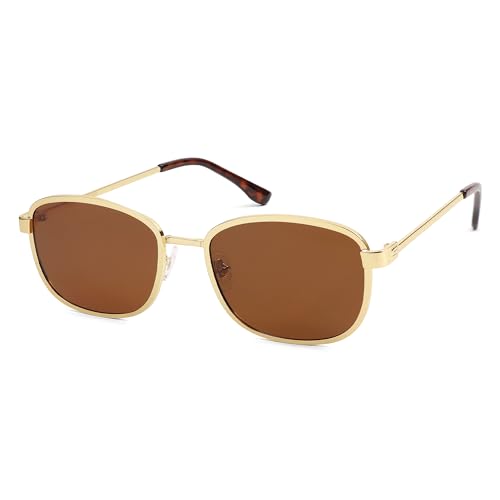 SOJOS Retro Rectangle Polarized Sunglasses Women Men Vintage 90s Style Rectangular Frame Womens Mens Sun Glasses SJ1225