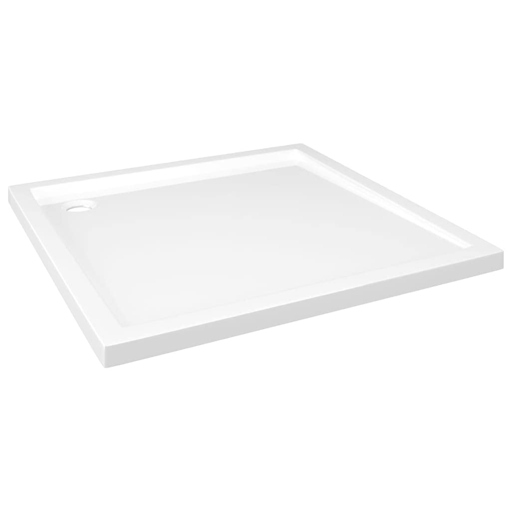 Vidaxl White Square Abs Shower Base Tray Bathroom Washroom Toilet Lavatory Plumbing Fixture Hardware Shower Parts Unit Walk In Shower Tray Base