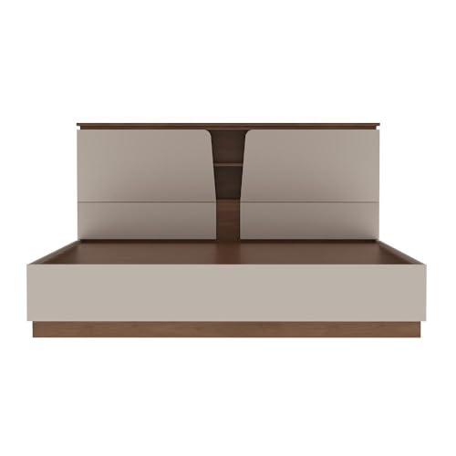 Image of Wakefit Bed | 3 Yr Warranty | King Size Bed, Comes with Hydraulic Storage, Noise-Free, Density: 680-750 kg /m, Termite & Borer Resistant, Fits Mattresses Up to 8 inches (Kora 78x72 - Columbian Walnut)