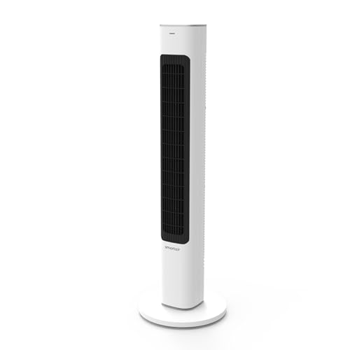 SmartAir Tower Fan - 2-in-1 Fan & Air Purifier with Ioniser - 3 Speed Settings 70 Oscillation & 12-Hour Timer - Remote Control Included - Slim Modern 101cm Design - Energy-Efficient 50W Motor