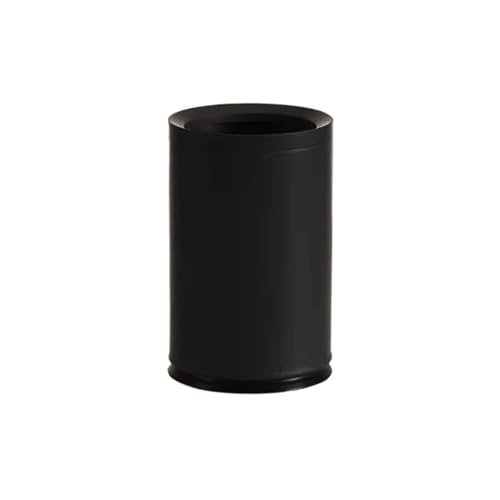 Bote de basura de gran lujo ligero cubo negro con tapa para aseo