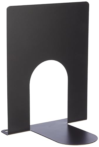 Image of Amazon Basics MS Metal Bookend for Office, Home, Bedroom | Set of 2 | Black
