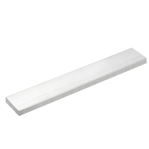 Image of uxcell Square Aluminum Flat Bar, 3 /8 inch Thick 1.6 inch Width 10 inch Length Square Aluminum Bar 6061 Aluminum Flat Plate, 10 x 40 x 254mm T6511 Solid New Mill Stock for Industrial Building