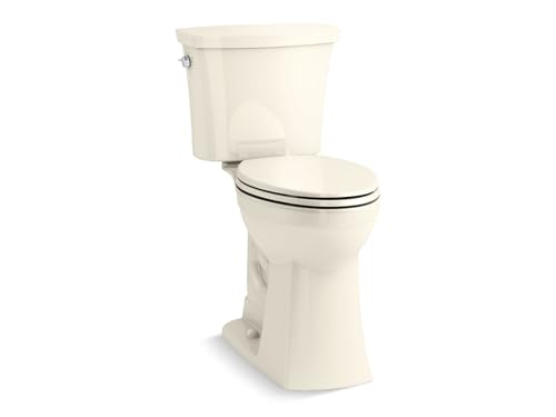 Kohler 30688-96 Kelston Continuousclean Tall Two-Piece Elongated Toilet 1.28 GPF, Biscuit