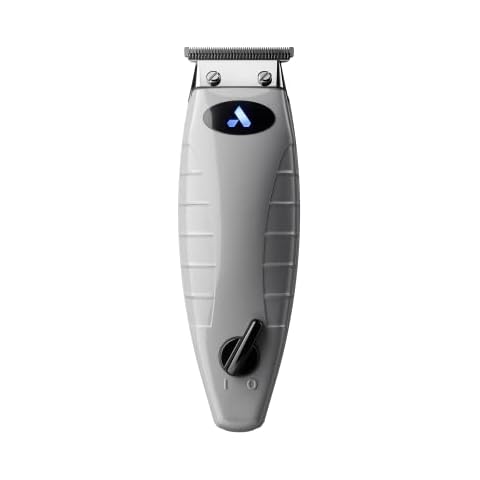 Andis 74055 Professional Corded/Cordless Hair & Beard Trimmer, Zero Gapped, Close Cutting Carbon Steel T-Outliner Blade, Grey Cover