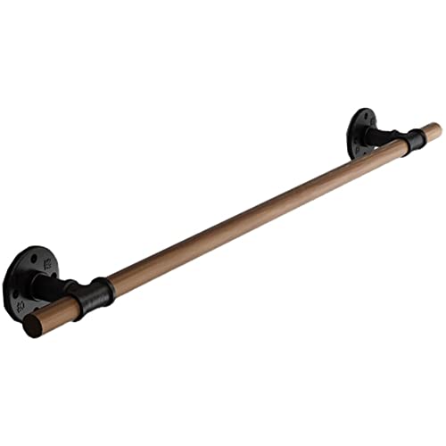 YJFENG Kit De Pasamanos De Madera, Escaleras Pasamanos Barandilla Antideslizante, Poste Redondo con Soportes De Pared para Loft Interior, Pasos De Garaje, Escalera (Color : Natural, Tamaño : 60cm) Cover