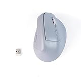 Wireless Ergonomic Vertical Mouse - Silent Clicks, Comfortable Grip & Carpal Tunnel Relief - Ideal for Office Work, Home Use & Multi-Device Compatibility (Blue)