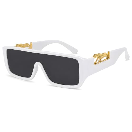 Image of RICHORS Unisex Light Weight Sunglasses Rectangular Inspired By Mc Stan Bigg Boss Winner 16 (Black Sunglass),Non-Polarized