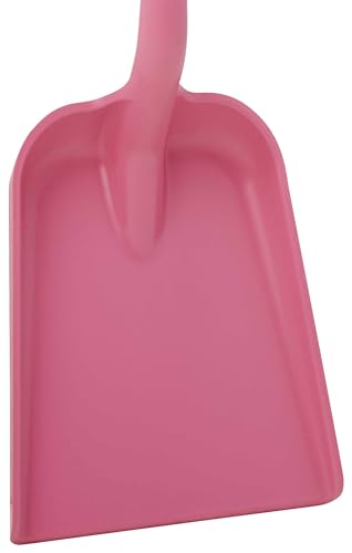Vikan Pink Polypropylene Flat Shovel, Lightweight, Durable, Rust Resistant, Easy to Clean, 327x271x50 mm