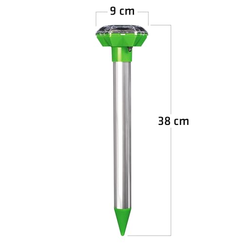 Ahuyentador de topos solar GARDIGO para control de plagas en jardin de 700 m² 4