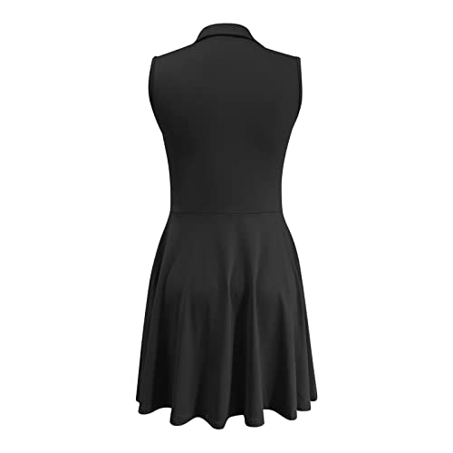SLENDIPLUS Vestido feminino de tênis para ioga fitness respirável lazer golfe esportes saia curta ve