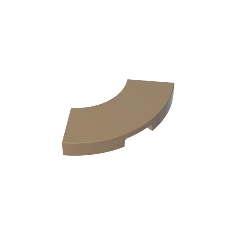 GDS-1277 27925 Circular Plate Tile 2x2 Curved, Macaroni, Dark Tan, 50 PCS