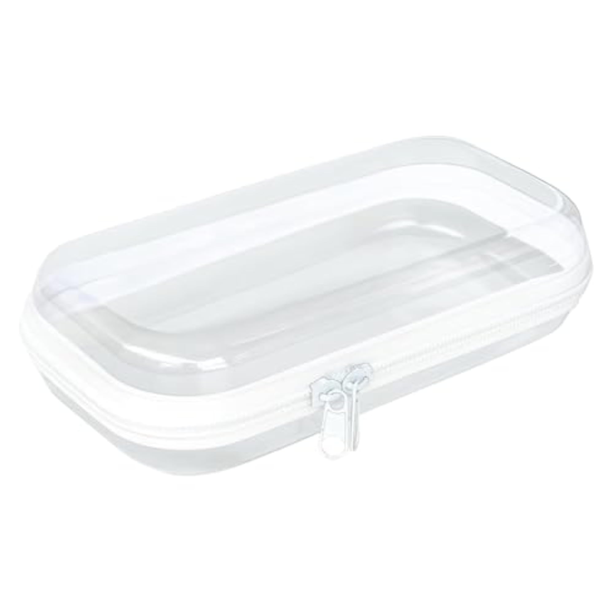 Clear Hard Plastic Zipper Case, Travel Organizer