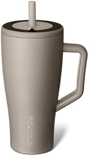 BrüMate Era 900ml-Trinkbecher mit Strohhalm und Deckel | 850 ml Metall-Wasserflasche mit Griff | 100% auslaufsicher | isolierter Becher | Edelstahl-Reise-Fitness-Becher | Hält Getränke den ganzen Tag