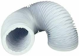 Tuyau d'aération flexible en PVC blanc 102 mm x 4 m pour sèche-linge et extracteur