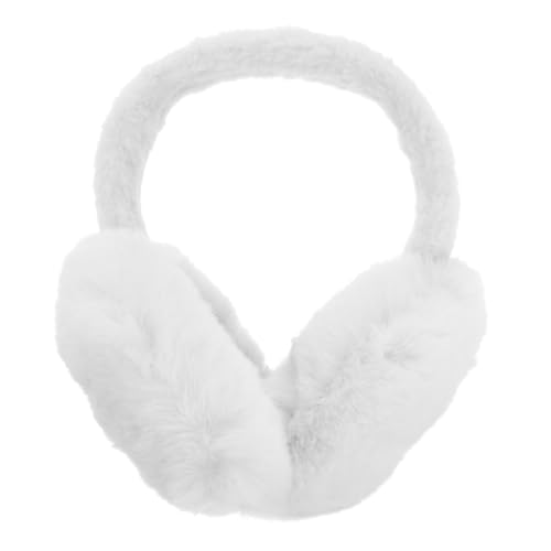 LIFKOME Cache-oreilles De Noël En Peluche Blanche, Chaud Et Pliable, Protection Coupe-vent Pour Femme, Accessoires D'hiver, Taille Unique, Confort Thermique