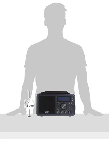 Eton - Elite Field Am/Fm/Shortwave Desktop Radio With Bluetooth, Mineral Grey, 2-Band, Bluetooth Ready, Lcd Display, Headphone Jack, Strong Anti-Interference, 50 Station Memory #TOP6