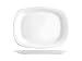 BORMIOLI ROCCO 767075 Grangusto Assiette à pâtisserie, opale, blanc, 22 x 16 cm, verre