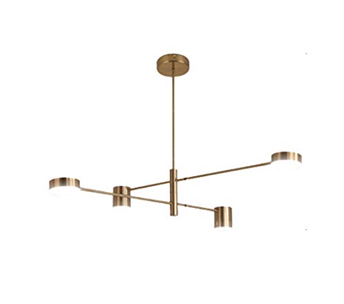 Mediados-siglo Rama Del árbol Sputnik Lámparas De Araña Molécula De Adn Brazo Ajustable Lámpara Colgante Durante La Luz Semi-montaje Al Ras Lámpara De Techo Accesorio-k-oro S-4-luz Cover