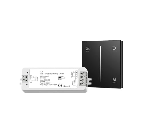 Panneau mural T18 tactile noir pour variateur basse tension