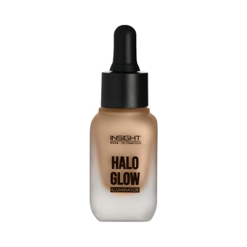 INSIGHT Halo Glow Illuminator – Solar Kiss | Dewy, Radiant Finish | Liquid Highlighter | Lightweight, Buildable & Long-Lasting | Multi-Use – 20g