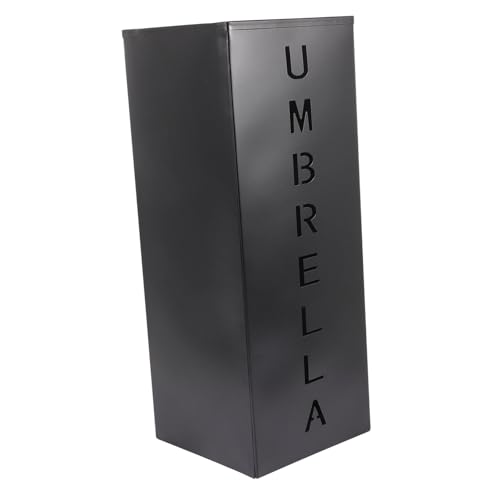 Luxshiny Square Metal Umbrella Stand Space-saving Umbrella Storage Bucket Sturdy Entryway Organizer