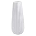 Gemseek White Ceramic Flower Vase, 8 inch Tall Table Floral Vase for Living Room Indoor Home Decor, Wedding Centerpieces/Arrangements