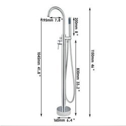 Ensemble de douche en laiton chromé de qualité supérieure Gowe - 3