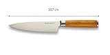 ECHTWERK 5-częściowy zestaw noży damasceńskich, zestaw noży kuchennych, nóż szefa kuchni, nóż Santoku, nóż do mięsa, nóż uniwersalny, nóż do obierania, stal damasceńska, gładka krawędź