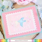 Waffle Flower Nesting Postages Die (Includes Dies in The Classic Postage Stamp Shape)